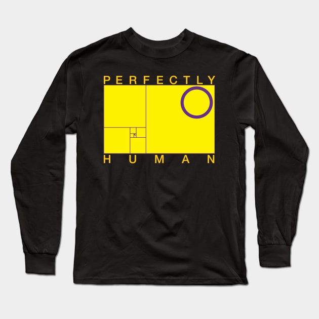 Perfectly Human - Intersex Pride Flag Long Sleeve T-Shirt by OutPsyder